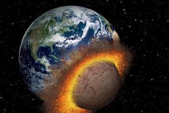 Земля столкнулась с другой планетой, и возникла жизнь