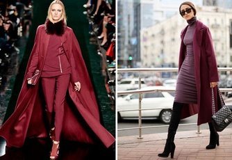 Ксения Собчак представила бордовый total look